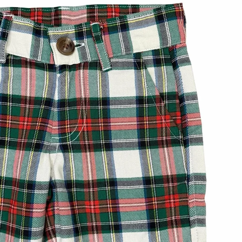 THE BEAUFORT BONNET COMPANY Boys Plaid Holiday Trousers Size 4T